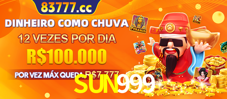 Banner do programa de recompensas Recomende para amigos do SUN999, detalhando os bônus por convidar amigos, com prêmios que chegam a R$288.888.